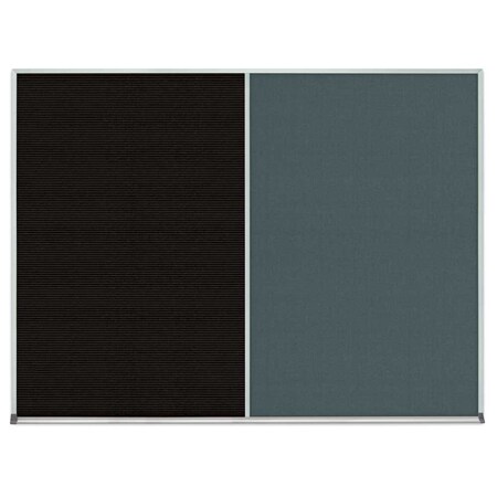 United Visual Products Single Door Radius Corkboard, 24"x36", Bla, UV7001RC-BLACK-KEYLIME UV7001RC-BLACK-KEYLIME